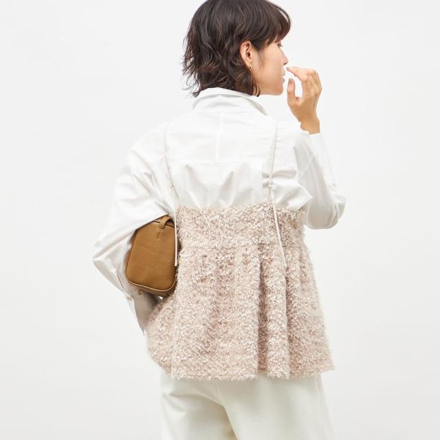 ノーリーズソフィー（NOLLEY’S sophi）/《セットアップ対応》ウォッシャブルフェザーチュールキャミブラウス