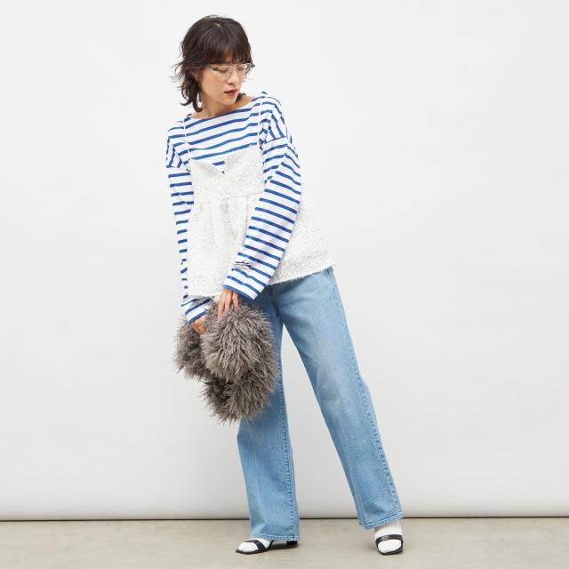 ノーリーズソフィー（NOLLEY’S sophi）/《セットアップ対応》ウォッシャブルフェザーチュールキャミブラウス