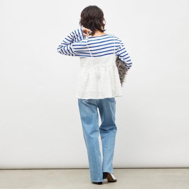 ノーリーズソフィー（NOLLEY’S sophi）/《セットアップ対応》ウォッシャブルフェザーチュールキャミブラウス