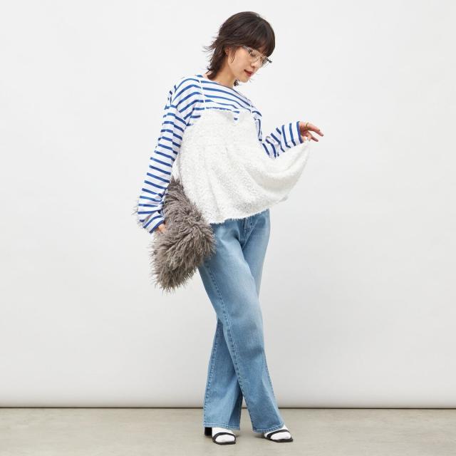 ノーリーズソフィー（NOLLEY’S sophi）/《セットアップ対応》ウォッシャブルフェザーチュールキャミブラウス