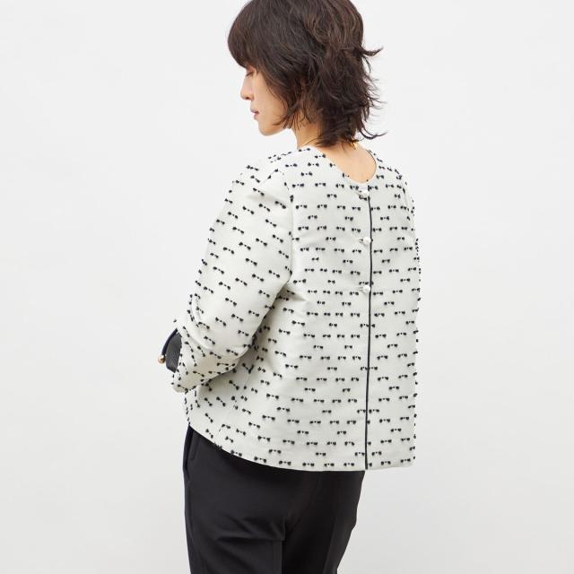 ノーリーズ（NOLLEY’S）/《セットアップ対応》ウォッシャブルリボンジャガード2WAYブラウス