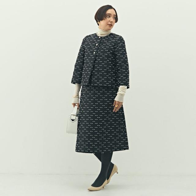 ノーリーズ（NOLLEY’S）/《セットアップ対応》ウォッシャブルリボンジャガード2WAYブラウス