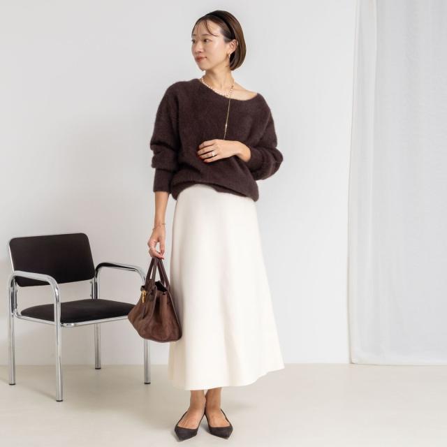 ノーリーズソフィー（NOLLEY’S sophi）/《セットアップ対応》ウォッシャブルダンボールフレアスカート