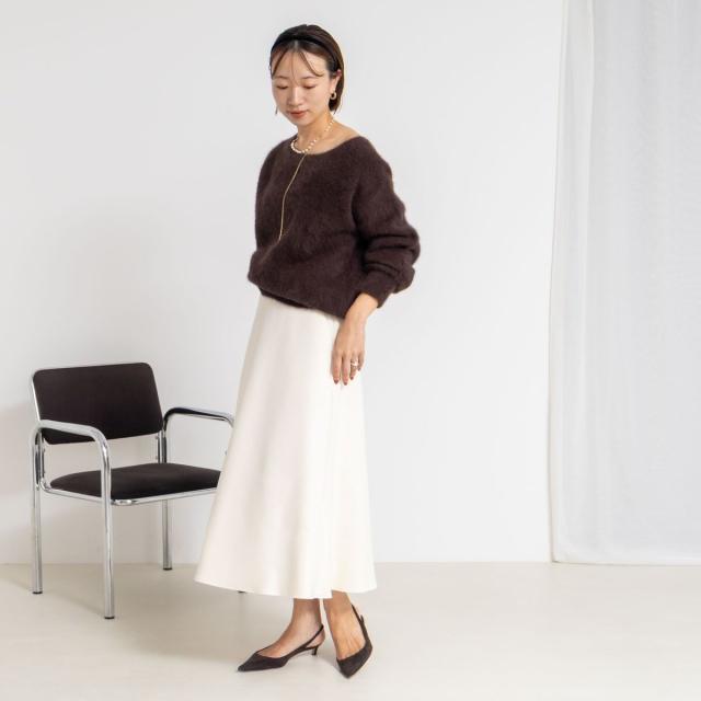 ノーリーズソフィー（NOLLEY’S sophi）/《セットアップ対応》ウォッシャブルダンボールフレアスカート