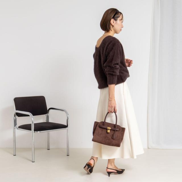 ノーリーズソフィー（NOLLEY’S sophi）/《セットアップ対応》ウォッシャブルダンボールフレアスカート