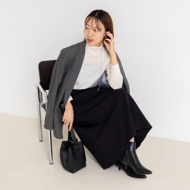 ノーリーズソフィー（NOLLEY’S sophi）/《セットアップ対応》ウォッシャブルダンボールフレアスカート