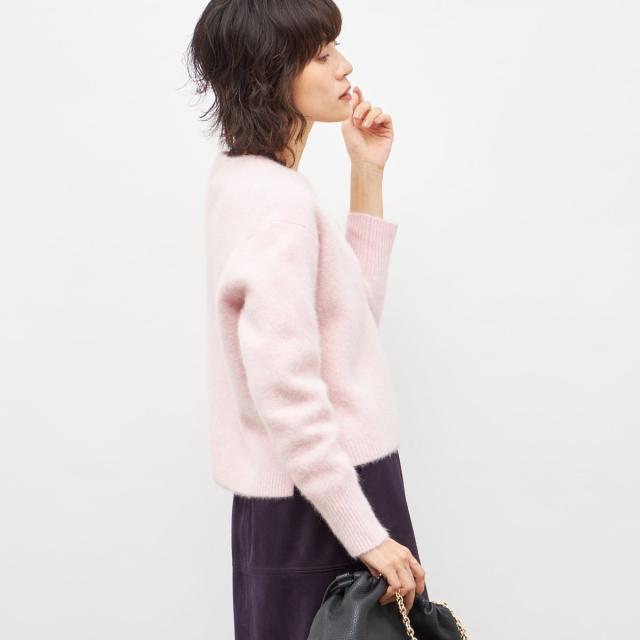 ノーリーズ（NOLLEY’S）/《手洗い可能》ヘアリーストレッチVネックプルオーバーニット