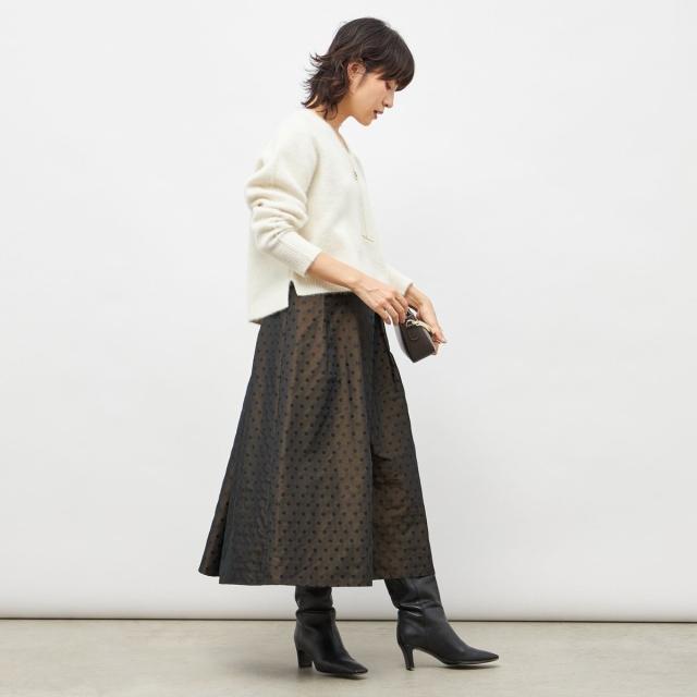 ノーリーズ（NOLLEY’S）/《手洗い可能》ヘアリーストレッチVネックプルオーバーニット