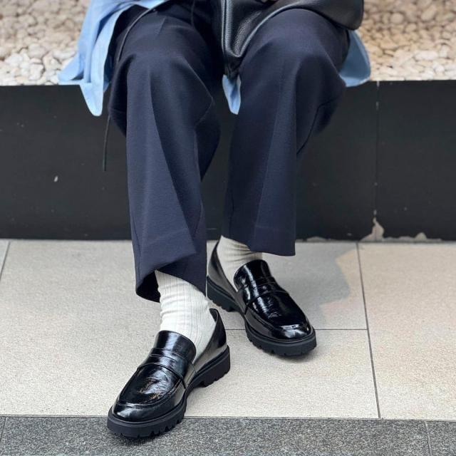 ノーリーズ（NOLLEY’S）/ワッシャーエナメルタンクローファー