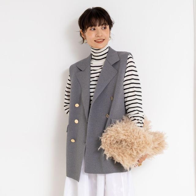 ノーリーズ（NOLLEY’S）/《手洗い可能》ミラノリブニットベスト