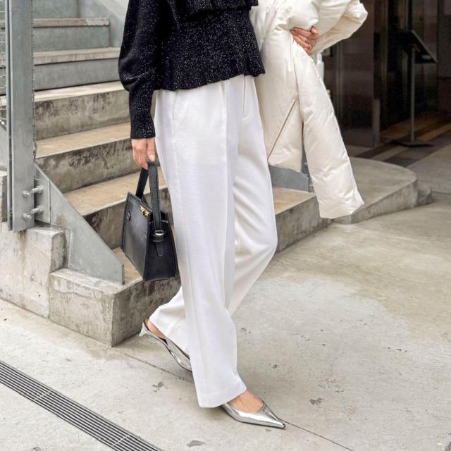 ノーリーズ（NOLLEY’S）/フラノセミワイドパンツ