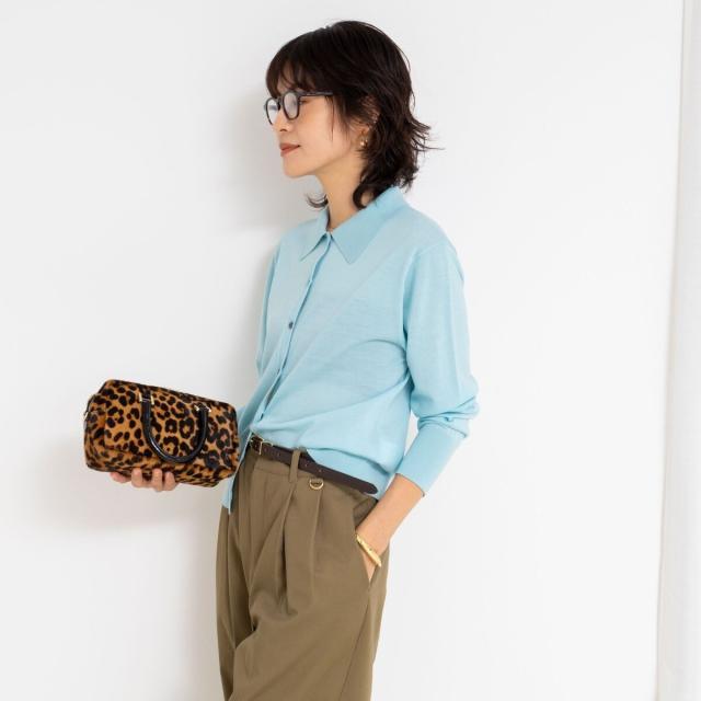 ノーリーズ（NOLLEY’S）/《手洗い可能》16Gマレー襟付きカーディガン