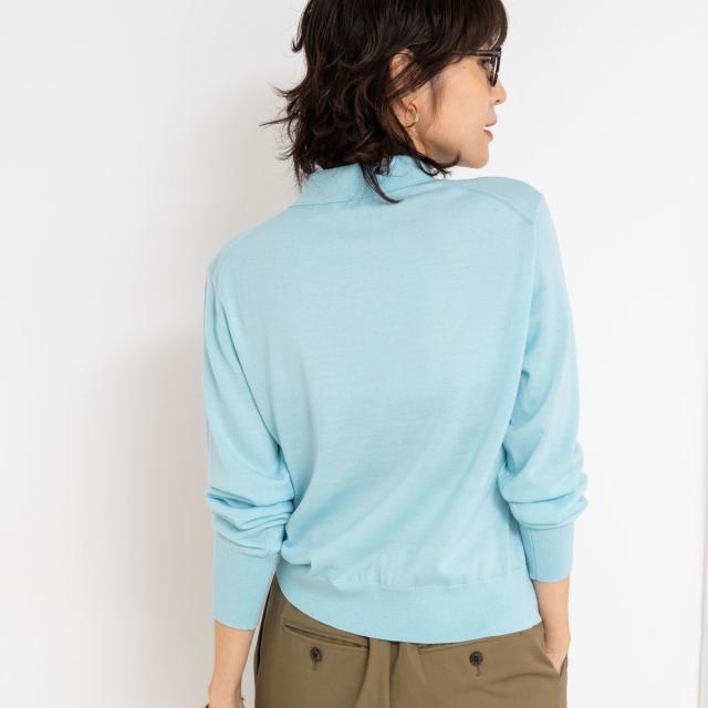 ノーリーズ（NOLLEY’S）/《手洗い可能》16Gマレー襟付きカーディガン