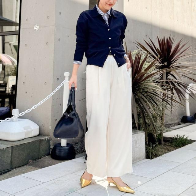 ノーリーズ（NOLLEY’S）/《手洗い可能》16Gマレー襟付きカーディガン