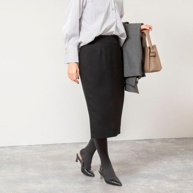 ノーリーズソフィー（NOLLEY’S sophi）/《セットアップ対応》ウォッシャブルウール調タイトスカート