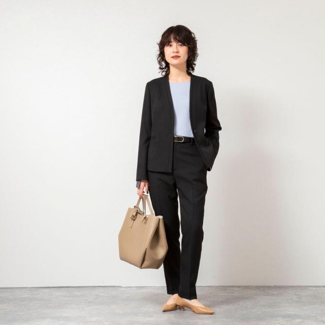 ノーリーズソフィー（NOLLEY’S sophi）/《セットアップ対応》ウォッシャブルウール調テーパードパンツ