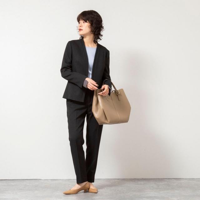 ノーリーズソフィー（NOLLEY’S sophi）/《セットアップ対応》ウォッシャブルウール調テーパードパンツ