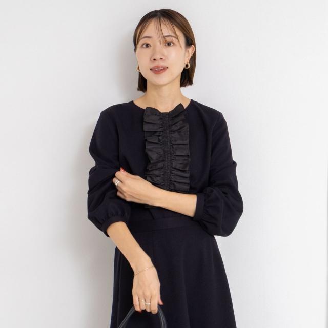 ノーリーズ（NOLLEY’S）/《セットアップ対応》ウォッシャブルウール調2WAYフリルブラウス