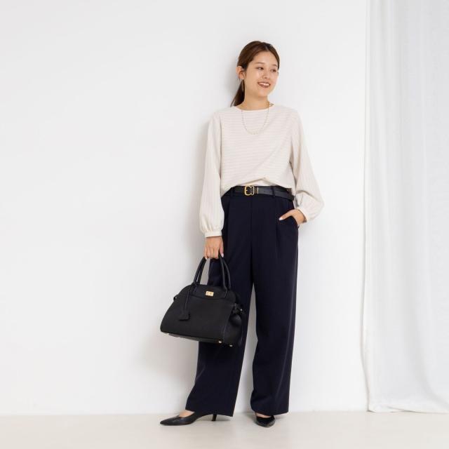 ノーリーズ（NOLLEY’S）/《セットアップ対応》ウォッシャブルウール調2WAYフリルブラウス