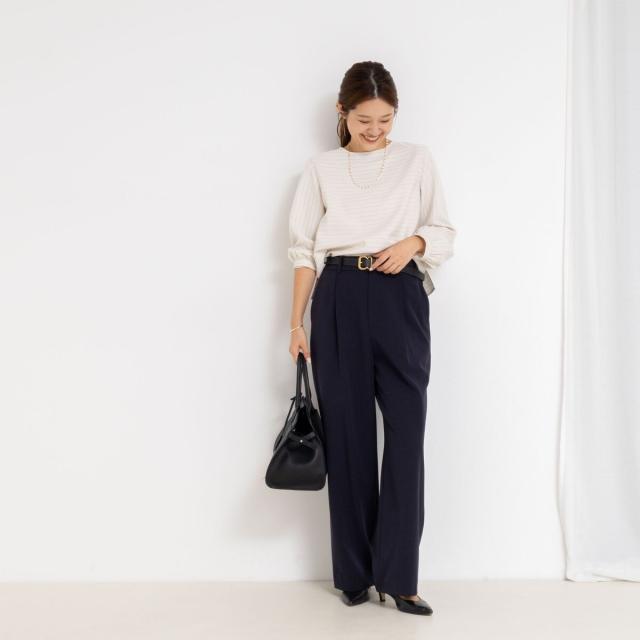 ノーリーズ（NOLLEY’S）/《セットアップ対応》ウォッシャブルウール調2WAYフリルブラウス