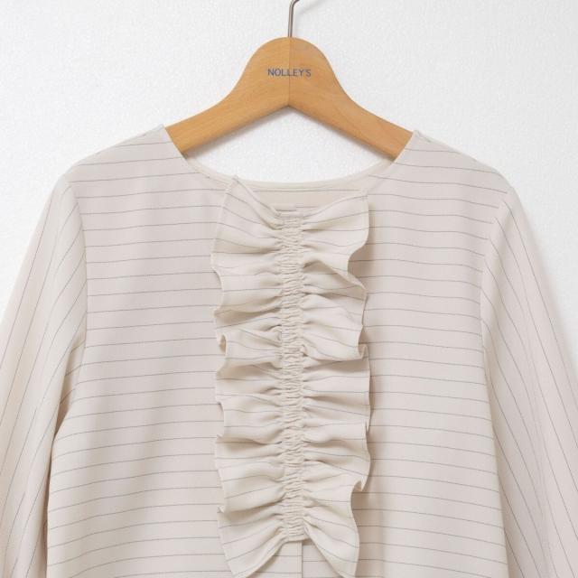 ノーリーズ（NOLLEY’S）/《セットアップ対応》ウォッシャブルウール調2WAYフリルブラウス
