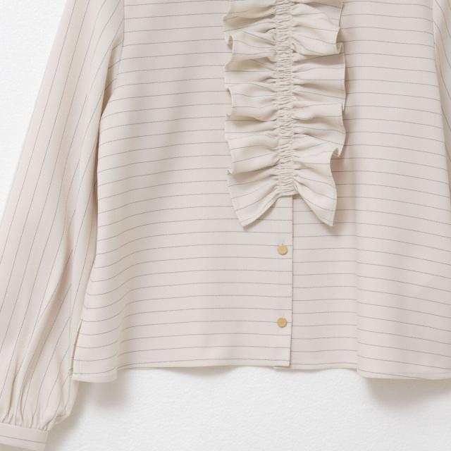 ノーリーズ（NOLLEY’S）/《セットアップ対応》ウォッシャブルウール調2WAYフリルブラウス