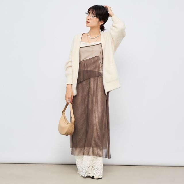 リエミラー（Rie Miller）/ウォッシャブルチュールキャミワンピース