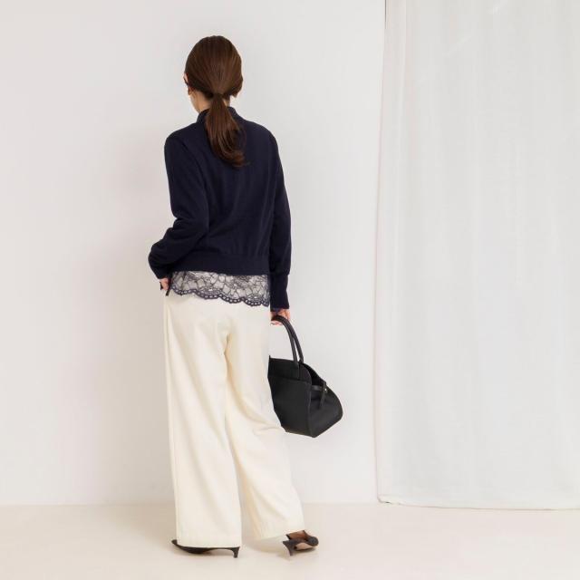 ノーリーズ（NOLLEY'S）/ウォッシャブル裾レース2WAYオトナサテン