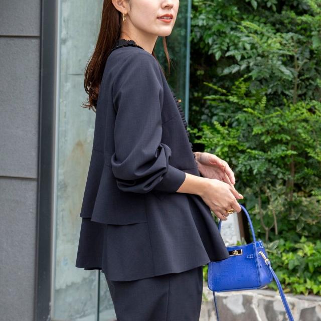 ノーリーズ（NOLLEY’S）/《セットアップ対応》ウォッシャブル衿プリーツペプラムブラウス