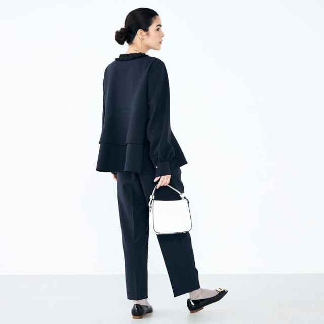 ノーリーズ（NOLLEY’S）/《セットアップ対応》ウォッシャブル衿プリーツペプラムブラウス