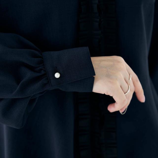 ノーリーズ（NOLLEY’S）/《セットアップ対応》ウォッシャブル衿プリーツペプラムブラウス