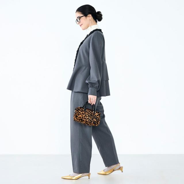 ノーリーズ（NOLLEY’S）/《セットアップ対応》ウォッシャブル衿プリーツペプラムブラウス