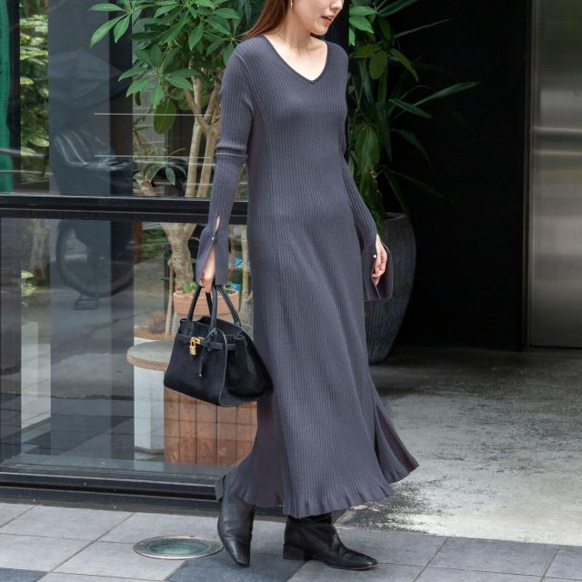 ノーリーズ（NOLLEY’S）/《手洗い可能》フイット＆フレアーVネックワンピース