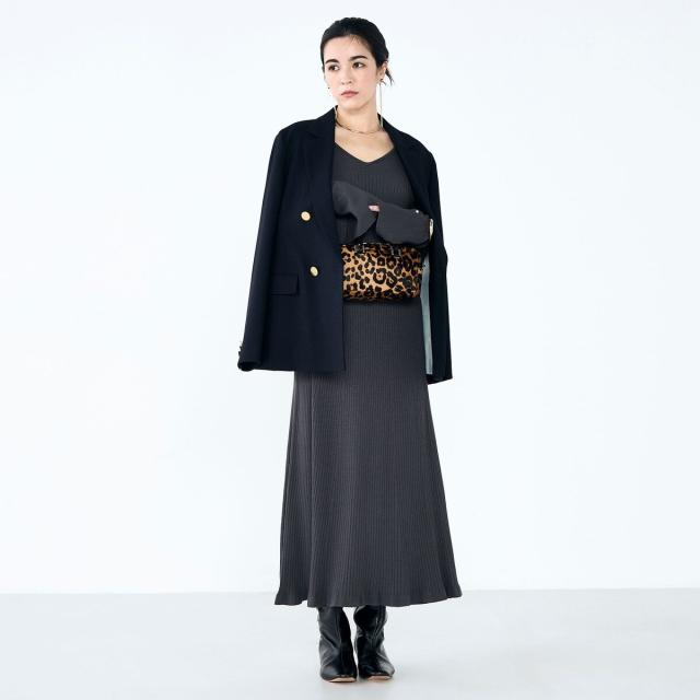 ノーリーズ（NOLLEY’S）/《手洗い可能》フイット＆フレアーVネックワンピース