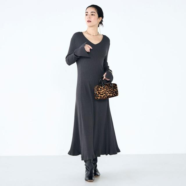 ノーリーズ（NOLLEY’S）/《手洗い可能》フイット＆フレアーVネックワンピース