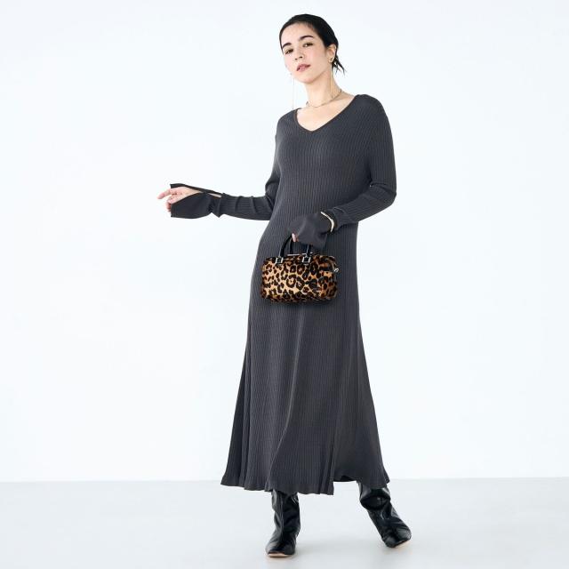 ノーリーズ（NOLLEY’S）/《手洗い可能》フイット＆フレアーVネックワンピース