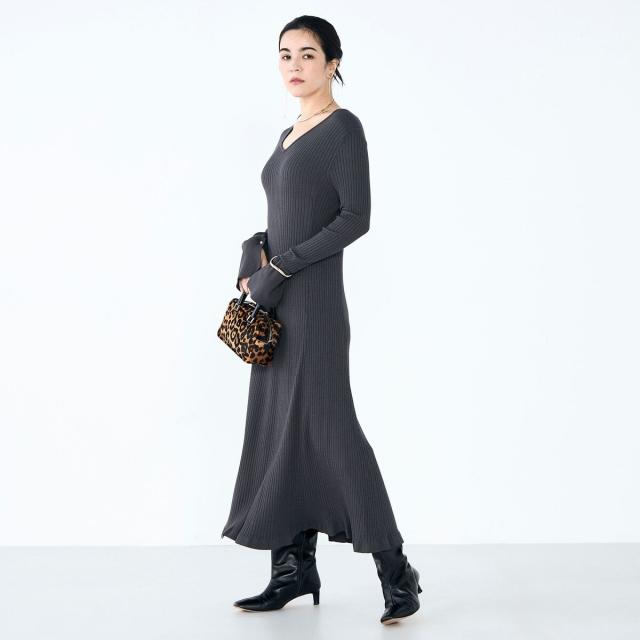 ノーリーズ（NOLLEY’S）/《手洗い可能》フイット＆フレアーVネックワンピース