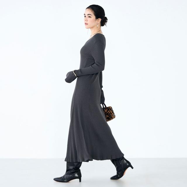 ノーリーズ（NOLLEY’S）/《手洗い可能》フイット＆フレアーVネックワンピース