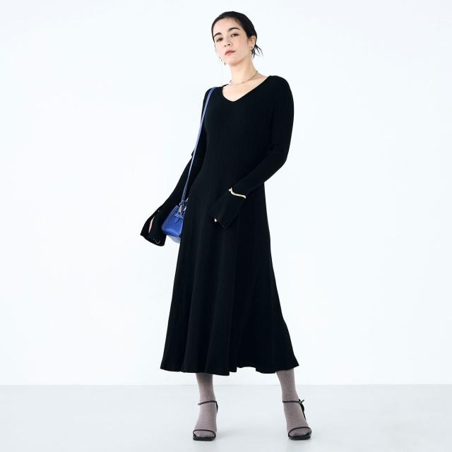 ノーリーズ（NOLLEY’S）/《手洗い可能》フイット＆フレアーVネックワンピース