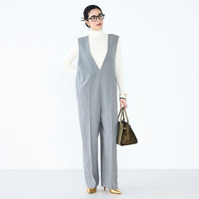 ノーリーズ（NOLLEY’S）/ウォッシャブルVネックサロペット