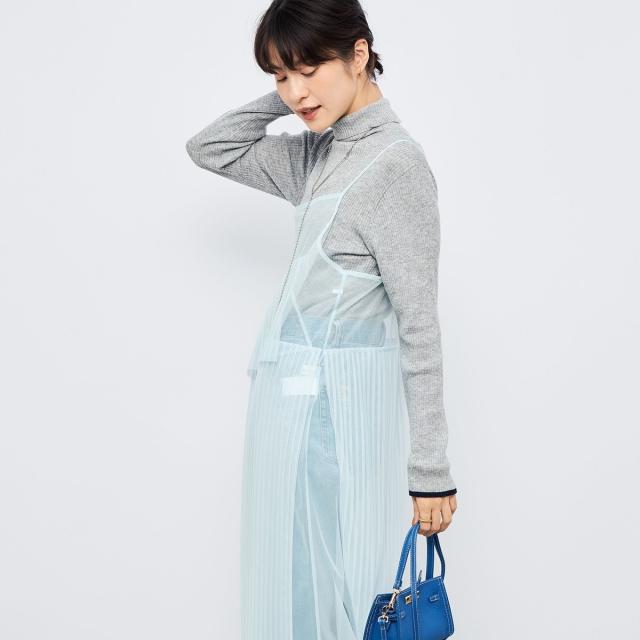 ノーリーズ（NOLLEY’S）/《手洗い可能》3×2リブ配色タートルネック