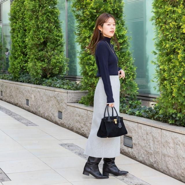 ノーリーズ（NOLLEY’S）/《手洗い可能》3×2リブ配色タートルネック