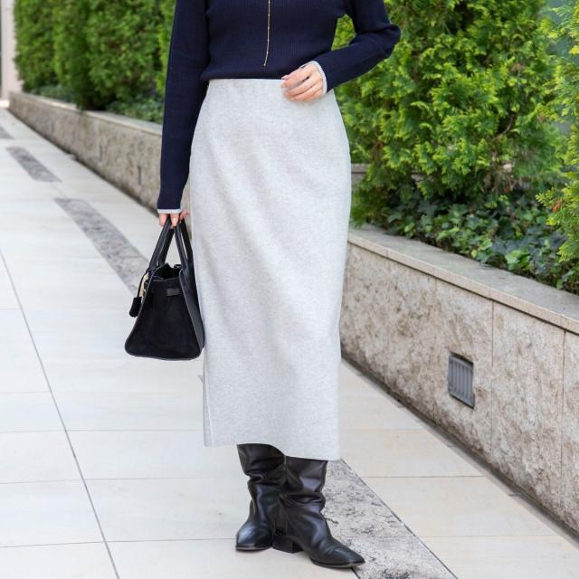 ノーリーズ（NOLLEY’S）/《手洗い可能》3×2リブ配色タートルネック