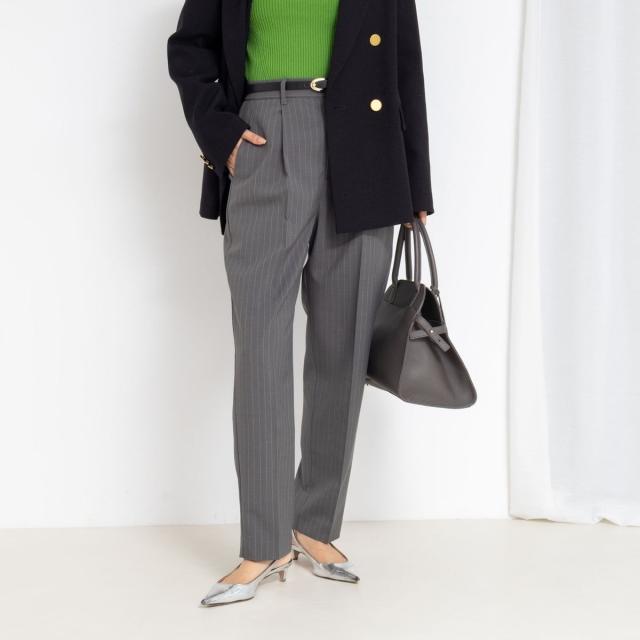 ノーリーズ（NOLLEY’S）/《セットアップ対応》ウォッシャブルタックテーパードパンツ