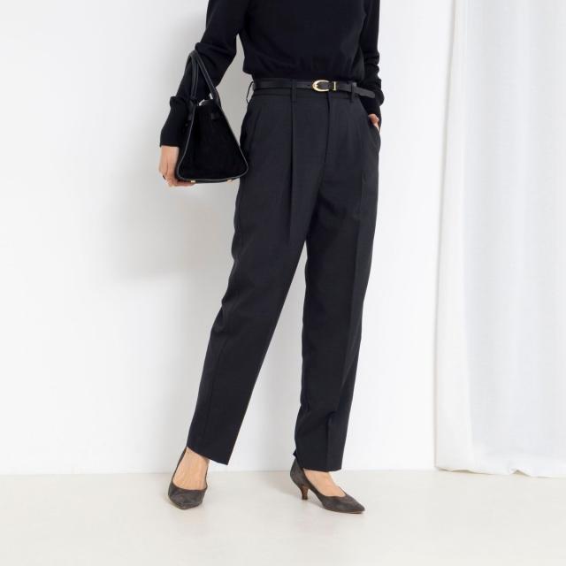 ノーリーズ（NOLLEY’S）/《セットアップ対応》ウォッシャブルタックテーパードパンツ