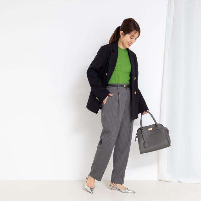 ノーリーズ（NOLLEY’S）/《セットアップ対応》ウォッシャブルタックテーパードパンツ