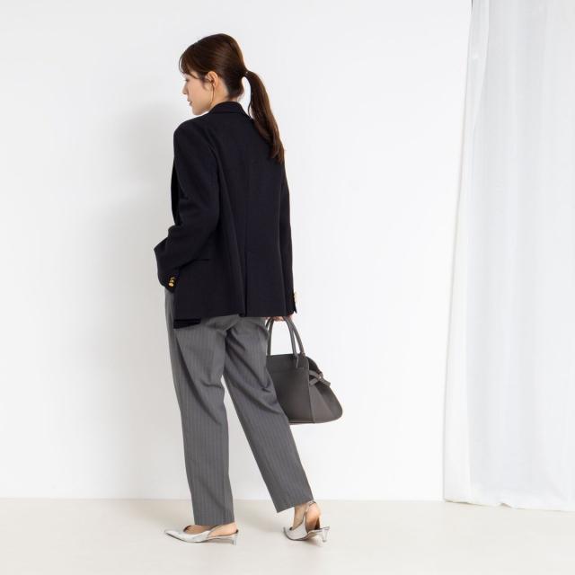 ノーリーズ（NOLLEY’S）/《セットアップ対応》ウォッシャブルタックテーパードパンツ