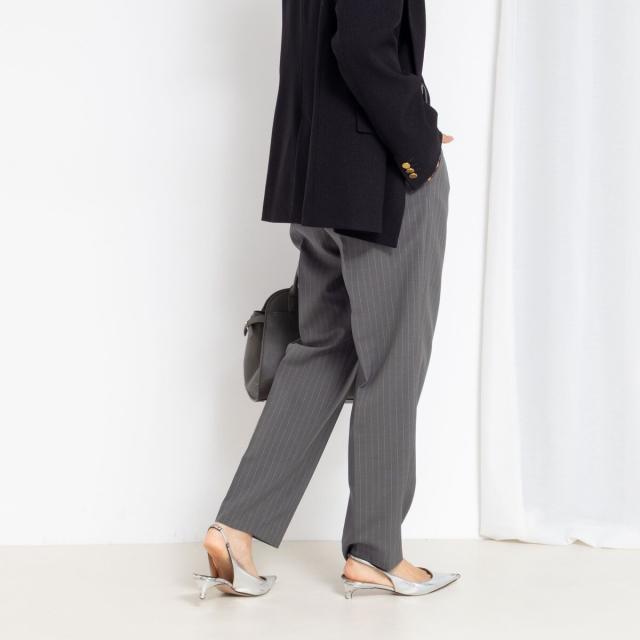 ノーリーズ（NOLLEY’S）/《セットアップ対応》ウォッシャブルタックテーパードパンツ