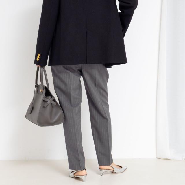 ノーリーズ（NOLLEY’S）/《セットアップ対応》ウォッシャブルタックテーパードパンツ