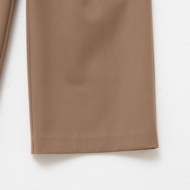 ノーリーズソフィー（NOLLEY’S sophi）/《セットアップ対応》ウォッシャブルウール混ツイルハイウエストワイドパンツ